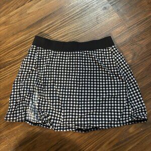 Alo Yoga Black White Checkered Skirt Size XS Athletic Tennis Skirt